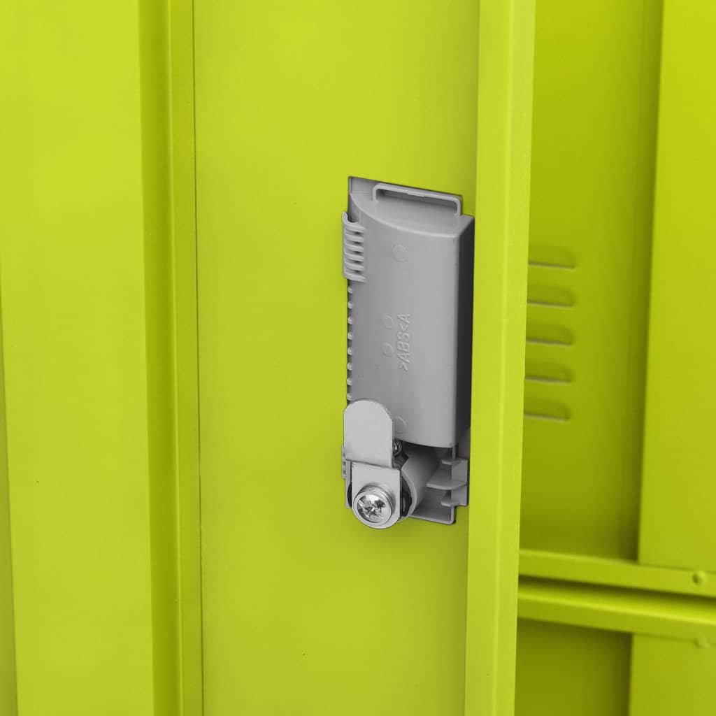 Locker Cabinet Light Grey and Green 90x45x92.5 cm Steel