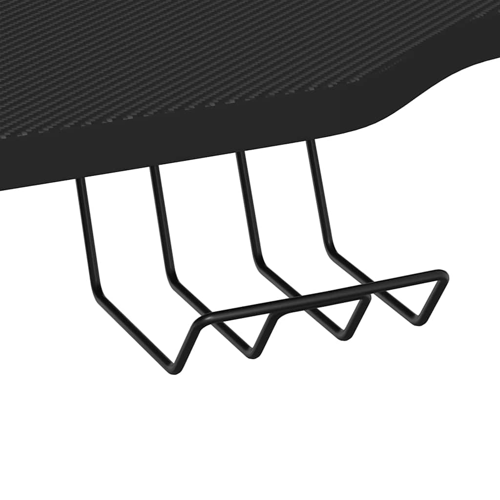 Gaming Desk with K Shape Legs Black 90x60x75 cm