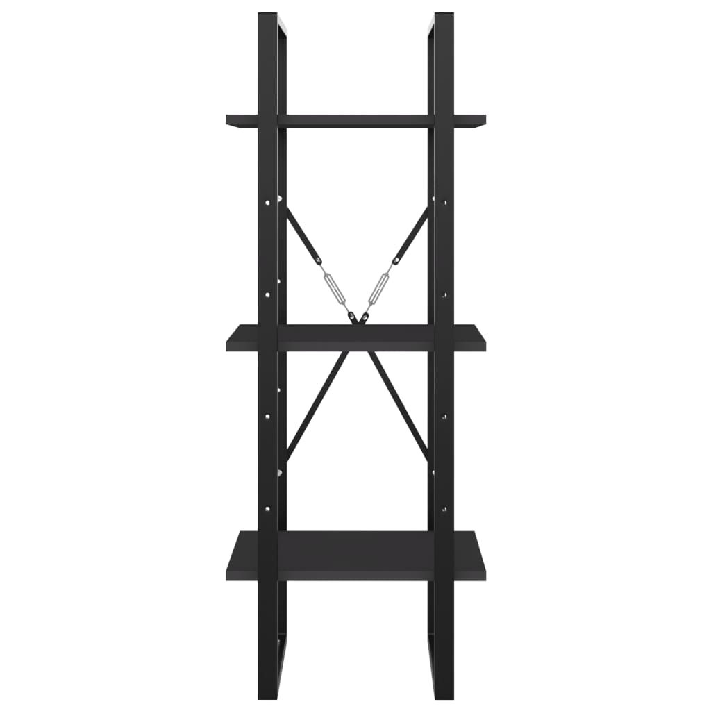 3-Tier Book Cabinet Grey 40x30x105 cm Engineered Wood