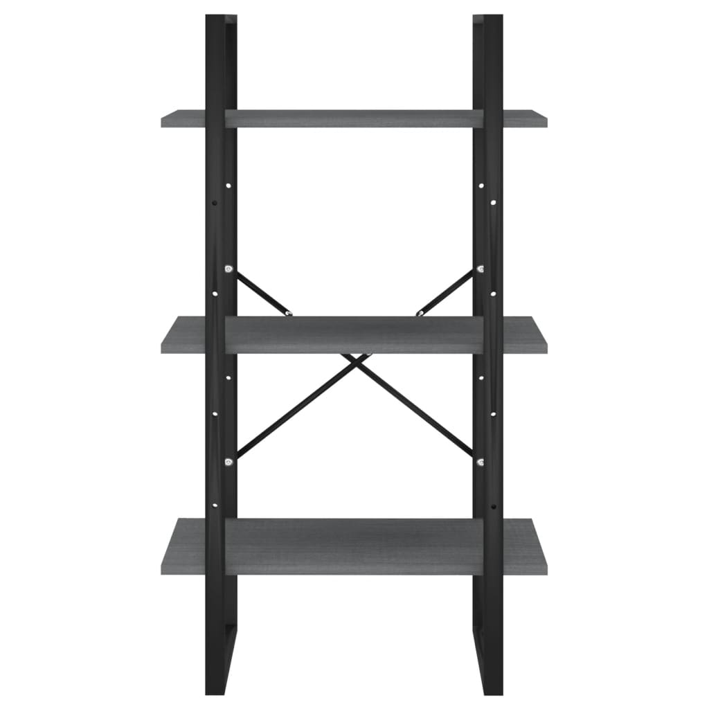 Storage Shelf Grey 60x30x105 cm Solid Pine Wood