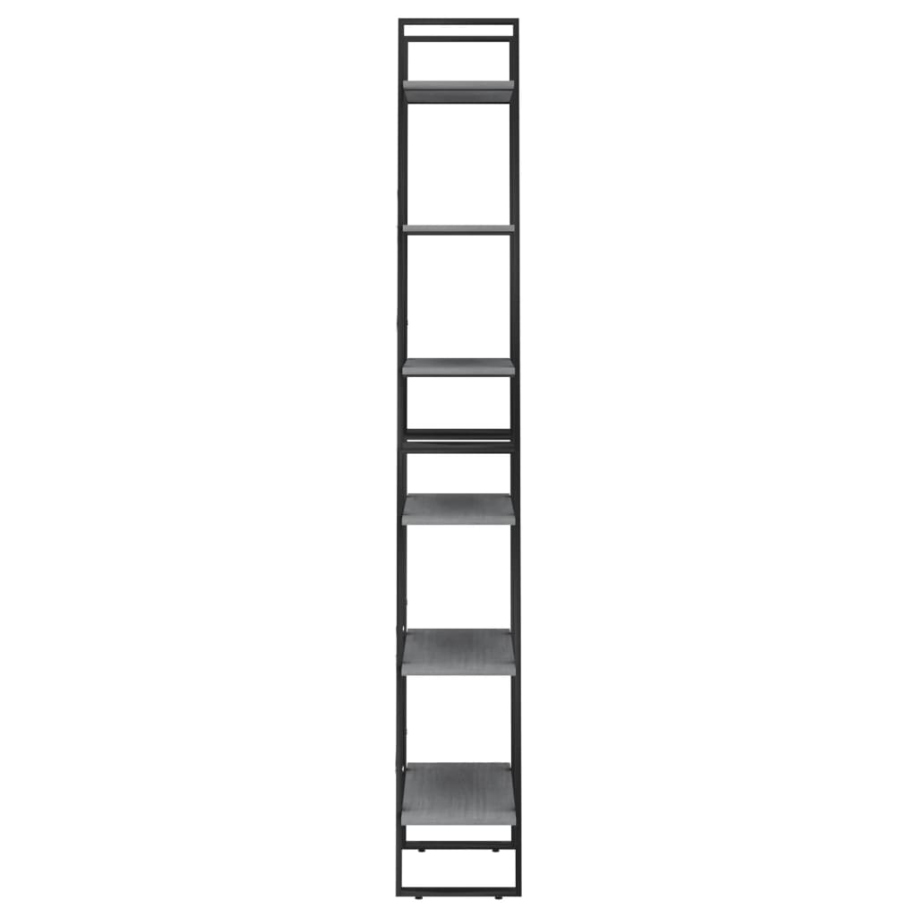 Storage Shelf Grey 60x30x210 cm Solid Wood Pine