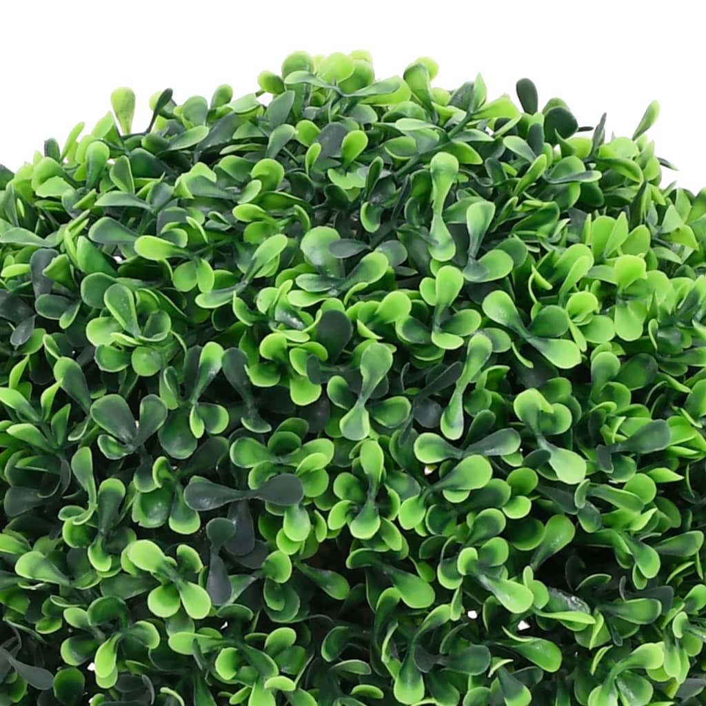 Artificial Boxwood Plants 2 pcs with Pots Ball Shaped Green 37 cm