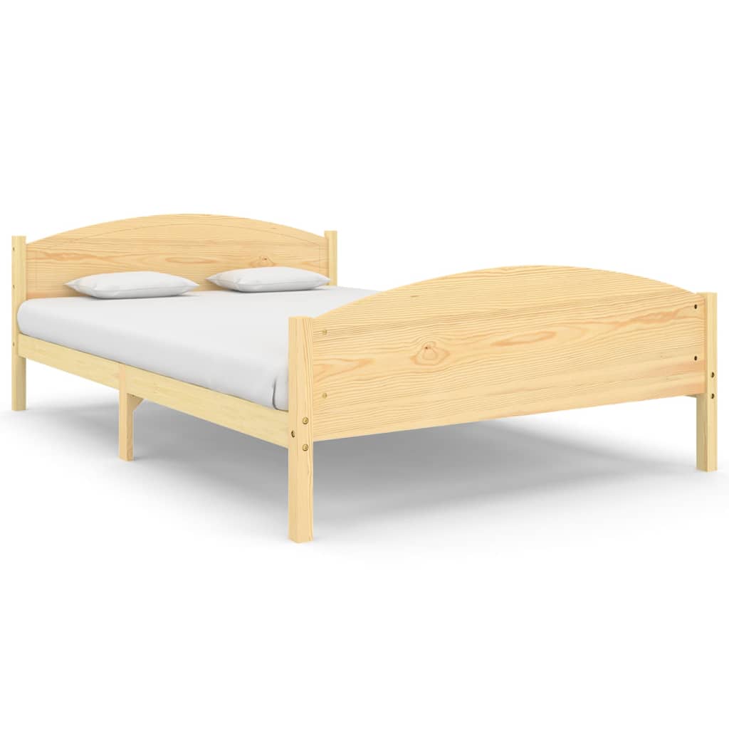 Bed Frame without Mattress Solid Pine Wood 160x200cm