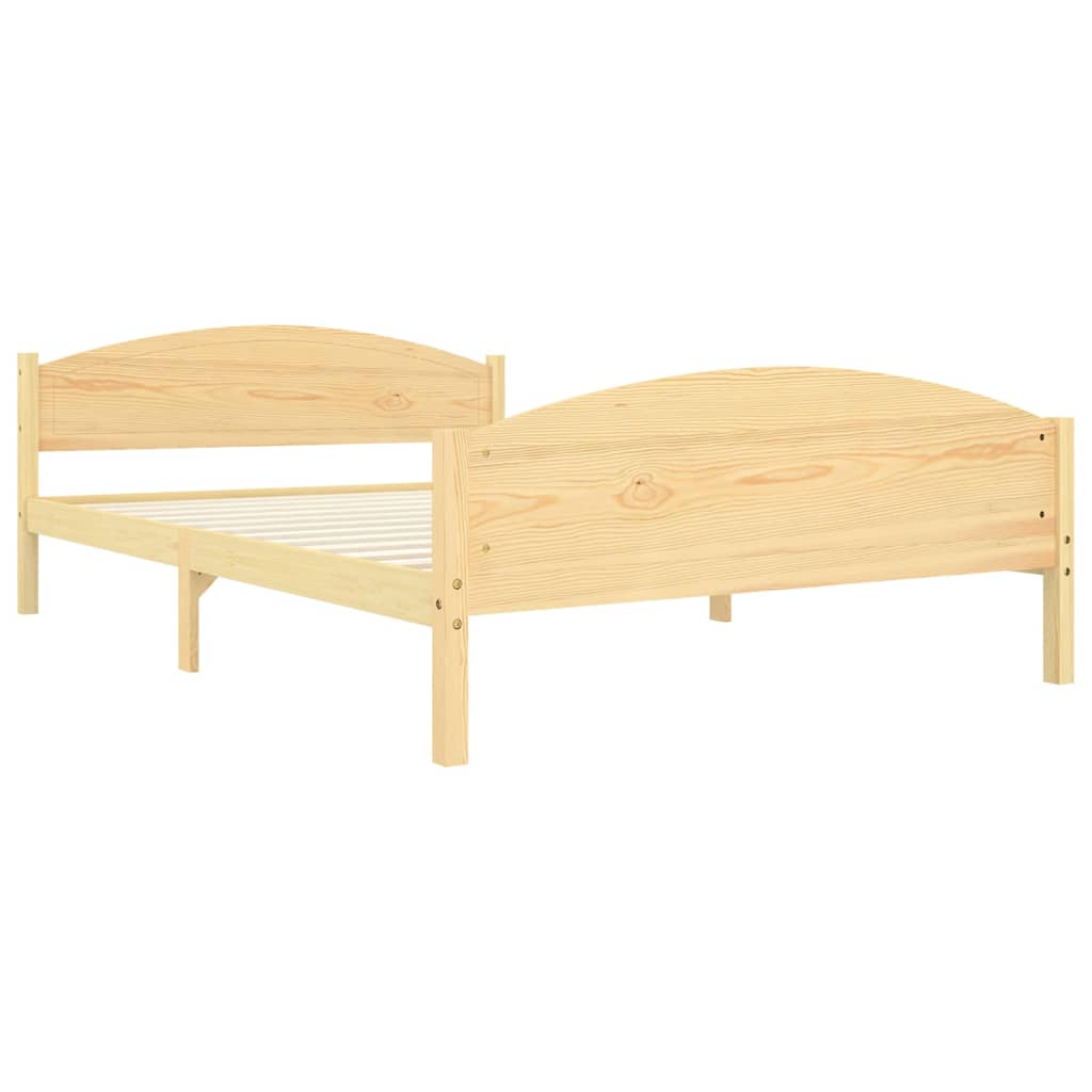 Bed Frame without Mattress Solid Pine Wood 160x200cm