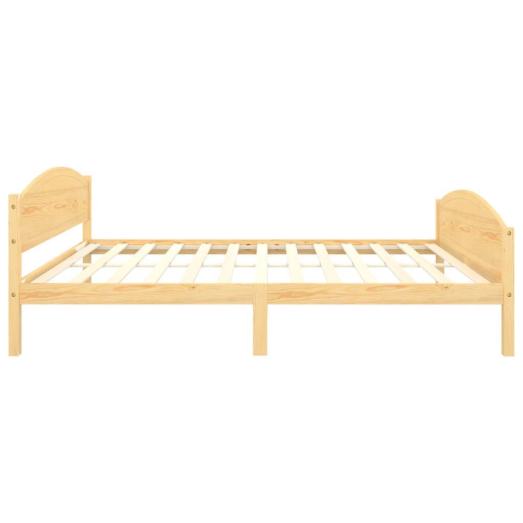Bed Frame without Mattress Solid Pine Wood 160x200cm