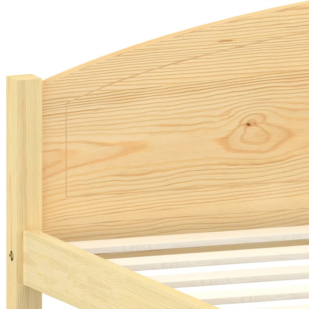 Bed Frame without Mattress Solid Pine Wood 160x200cm