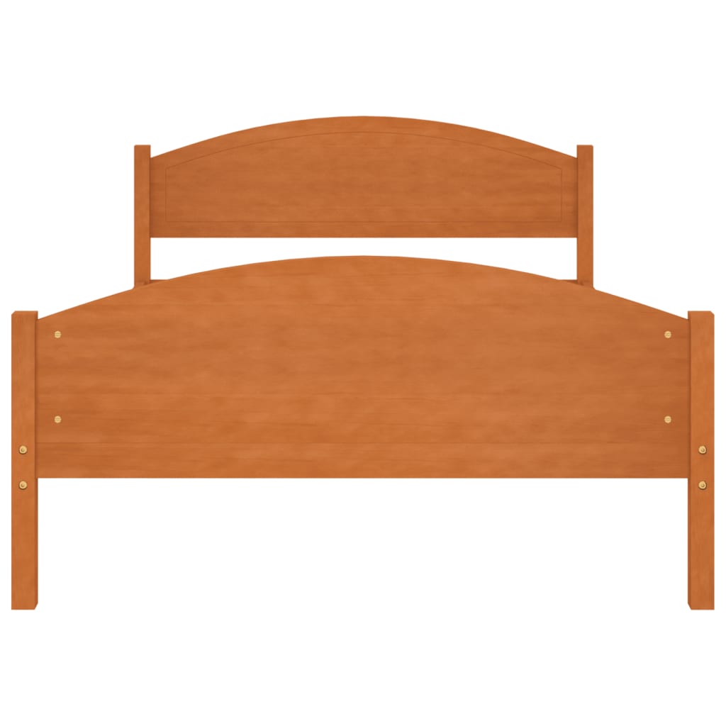 Bed Frame without Mattress Honey Brown Solid Pine Wood 120x200cm