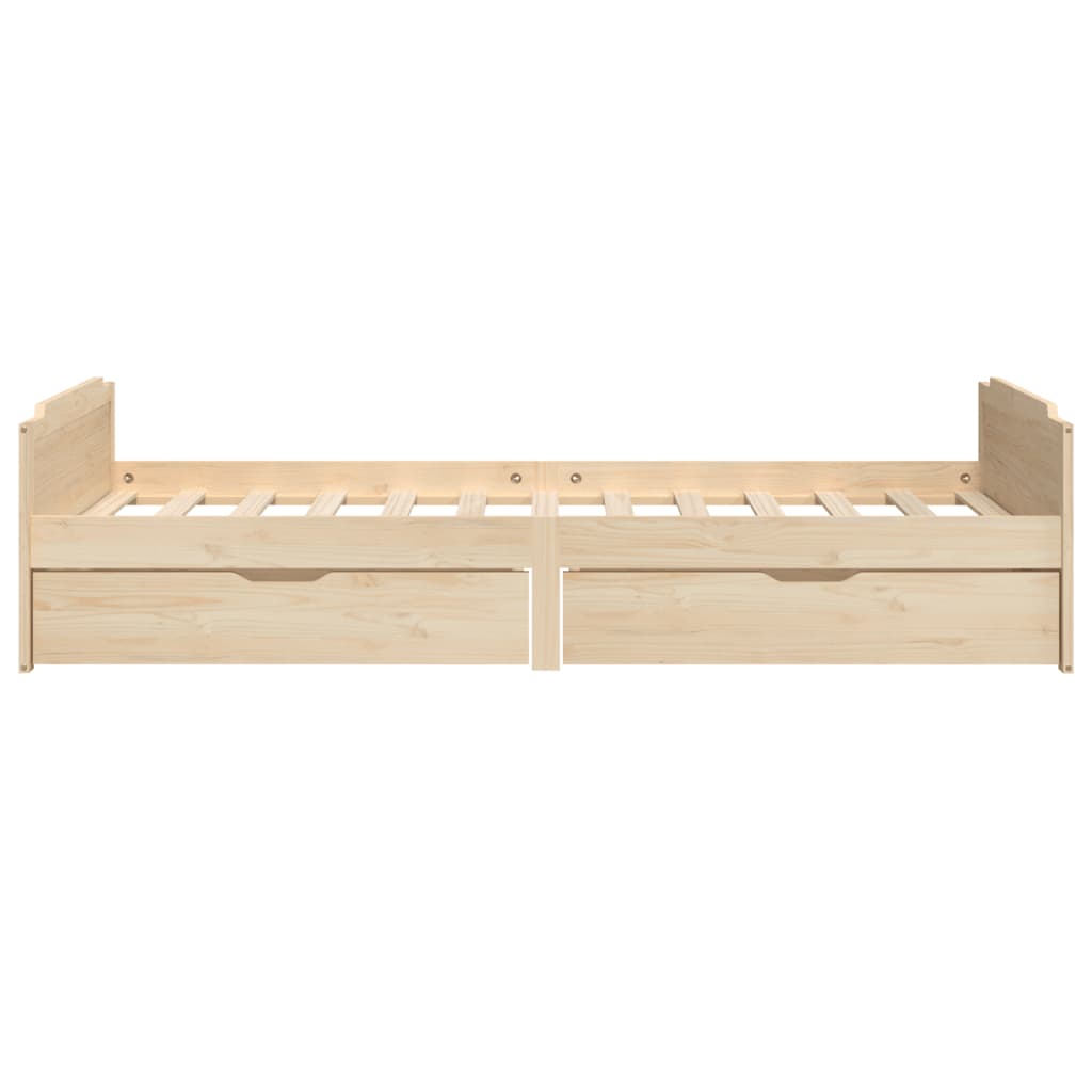 Bed Frame without Mattress Solid Wood Pine 90x200 cm