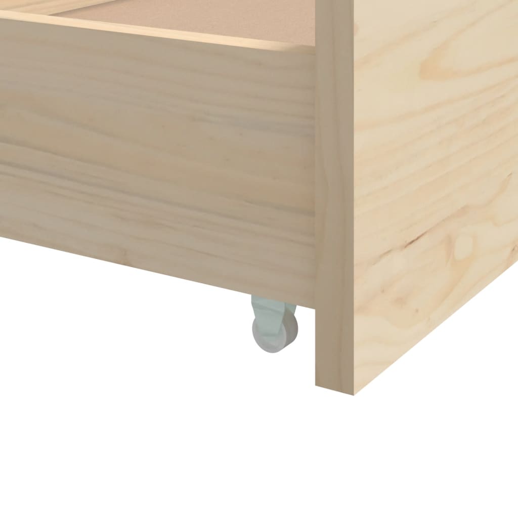 Bed Frame without Mattress Solid Wood Pine 90x200 cm