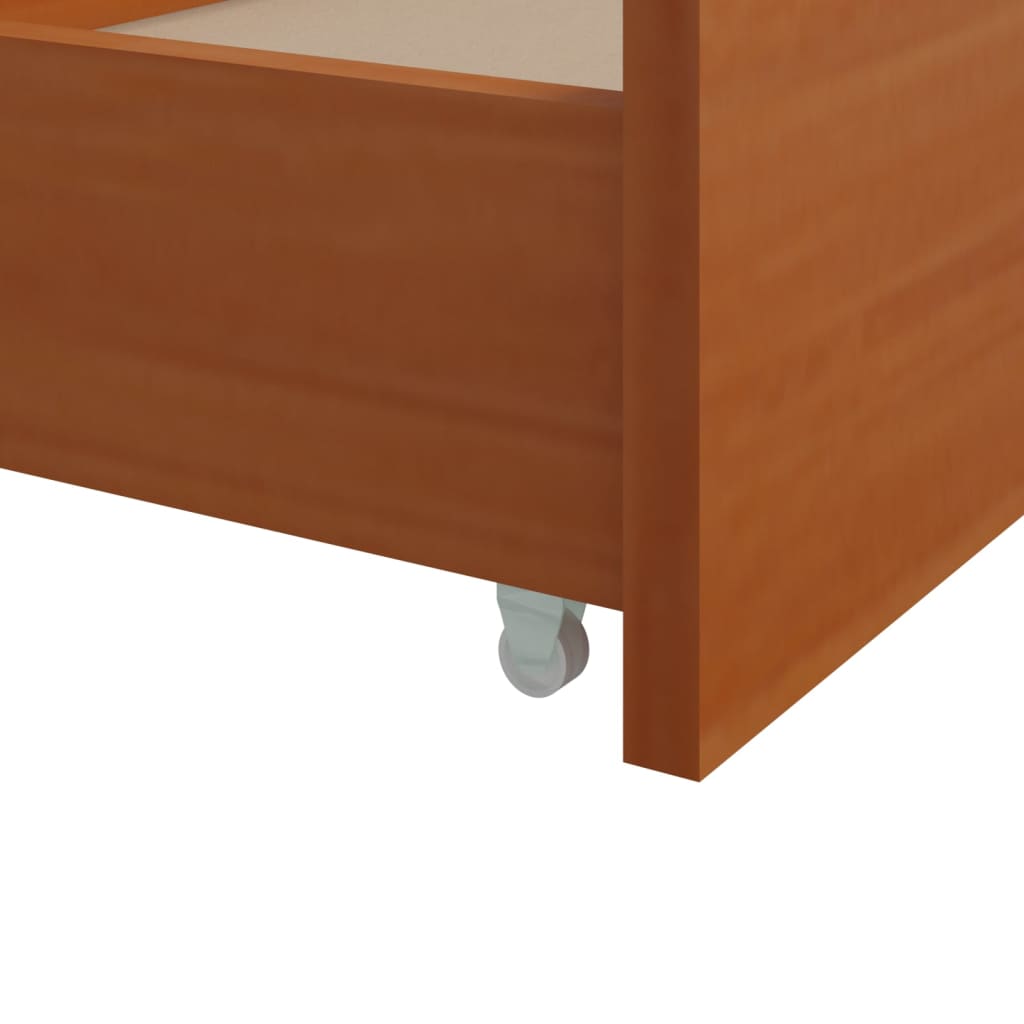 Bed Frame without Mattress Honey Brown Solid Wood Pine 90x200 cm