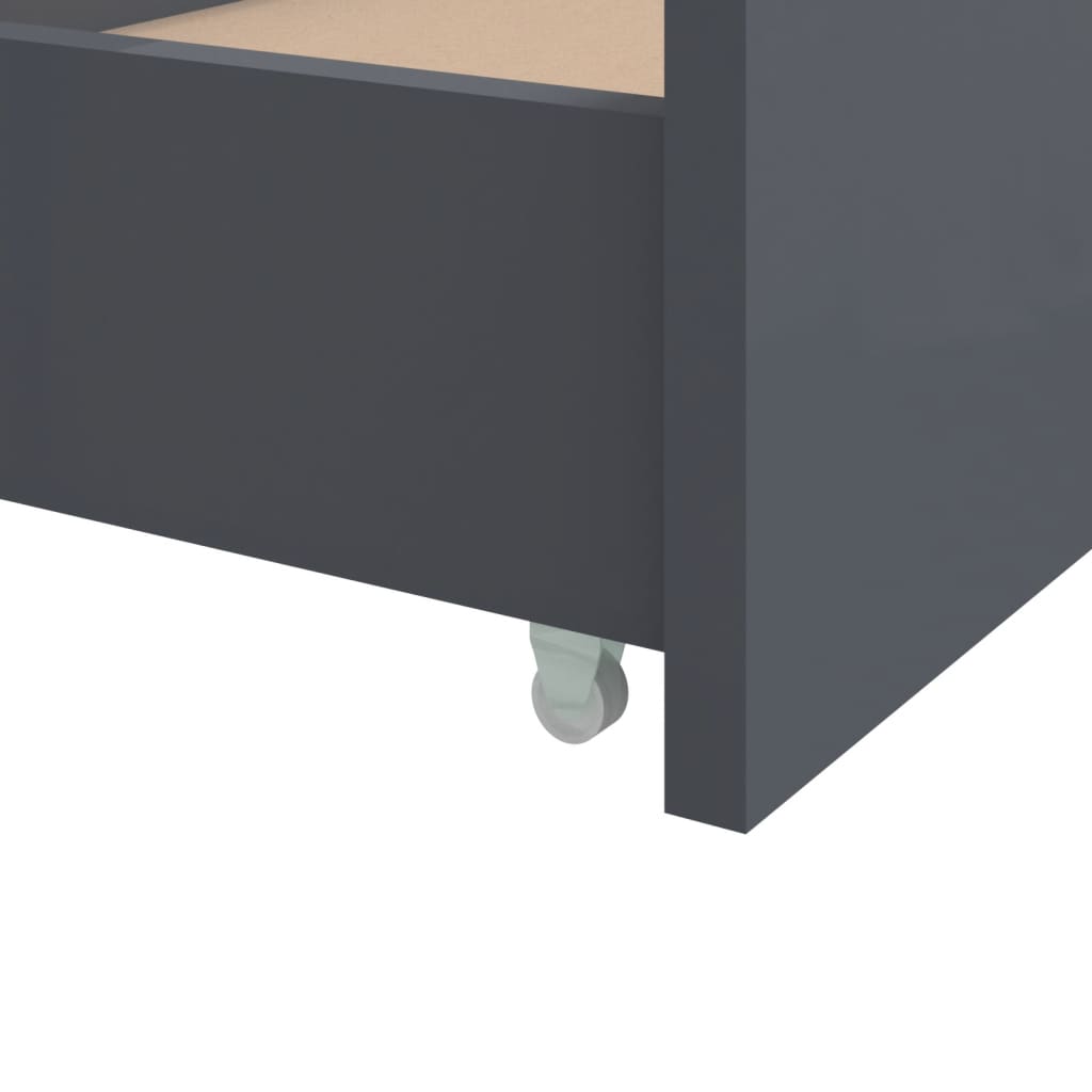 Bed Frame without Mattress Dark Grey Solid Wood Pine 90x200 cm