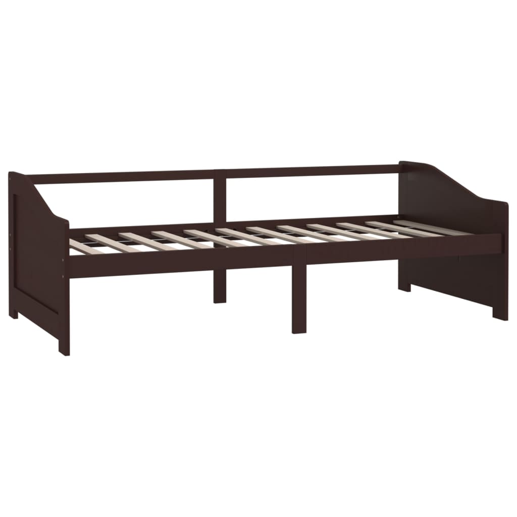3-Seater Day Bed without Mattress Dark Brown 90x200cm
