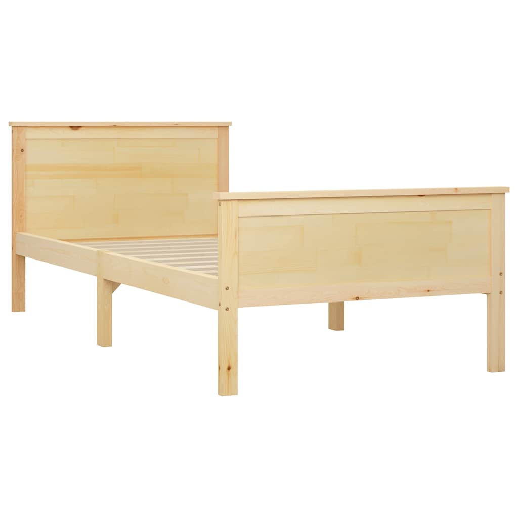 Bed Frame without Mattress Solid Wood Pine 90x200 cm