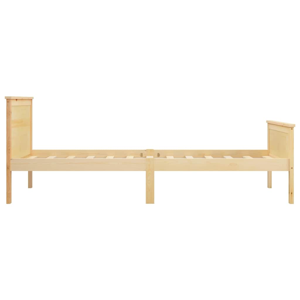 Bed Frame without Mattress Solid Wood Pine 90x200 cm