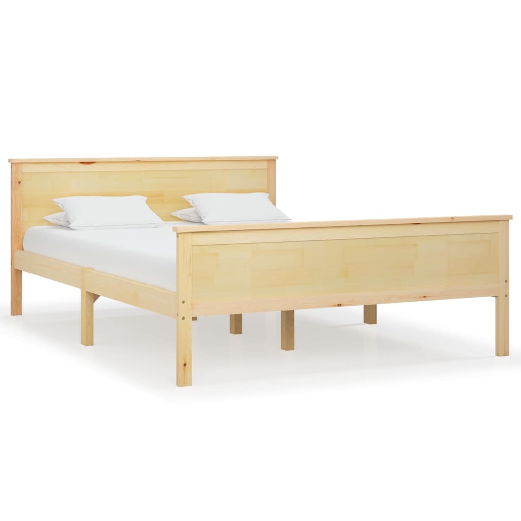 Bed Frame without Mattress Solid Wood Pine 120x200 cm