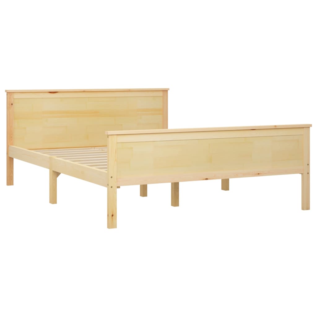 Bed Frame without Mattress Solid Wood Pine 120x200 cm