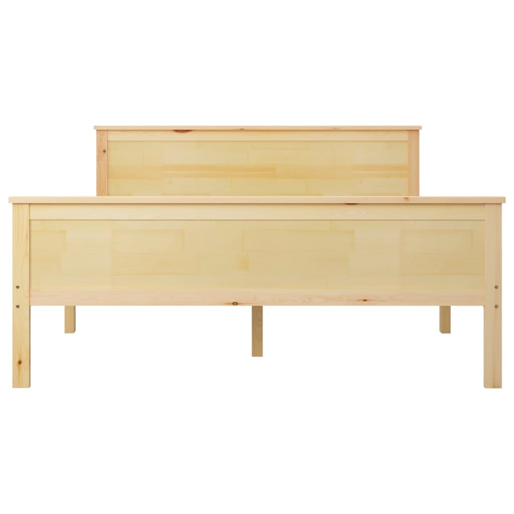 Bed Frame without Mattress Solid Wood Pine 120x200 cm