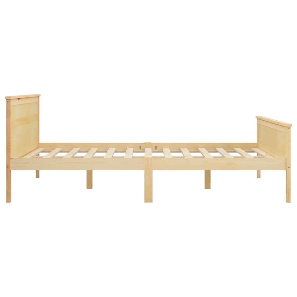 Bed Frame without Mattress Solid Wood Pine 140x200 cm
