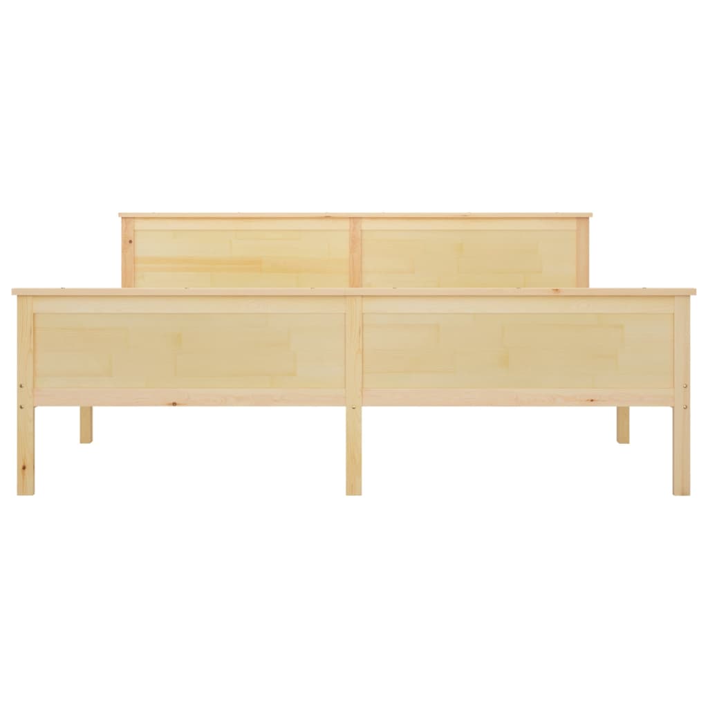 Bed Frame without Mattress Solid Wood Pine 180x200 cm Super King