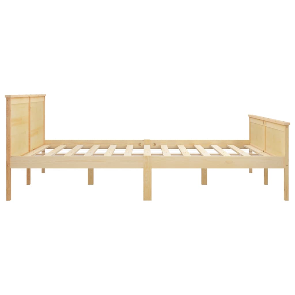 Bed Frame without Mattress Solid Wood Pine 180x200 cm Super King
