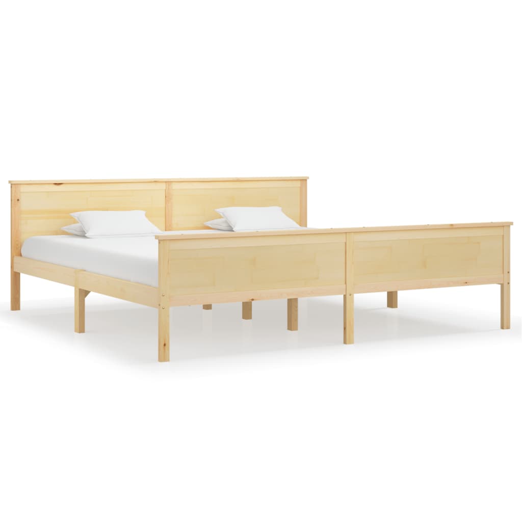 Bed Frame without Mattress Solid Wood Pine 200x200 cm