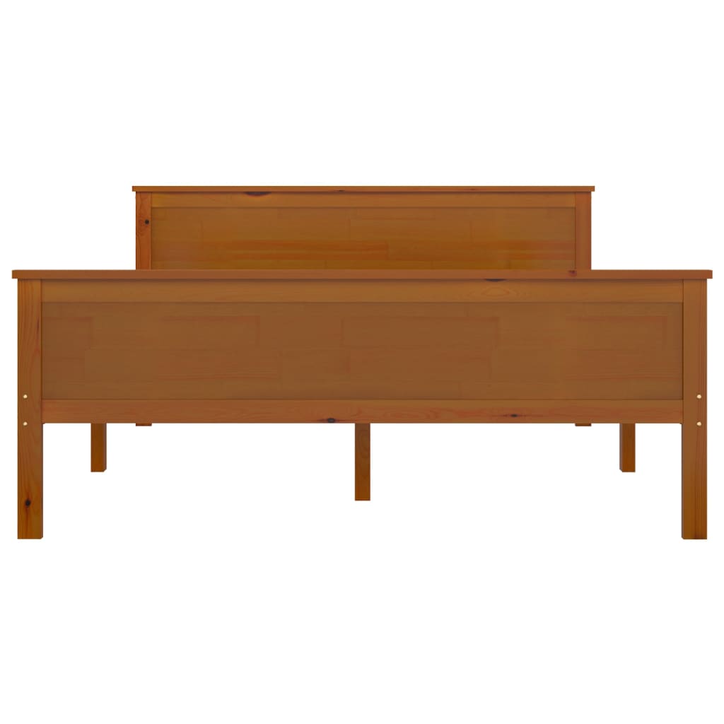 Bed Frame without Mattress Honey Brown Solid Wood Pine 160x200cm