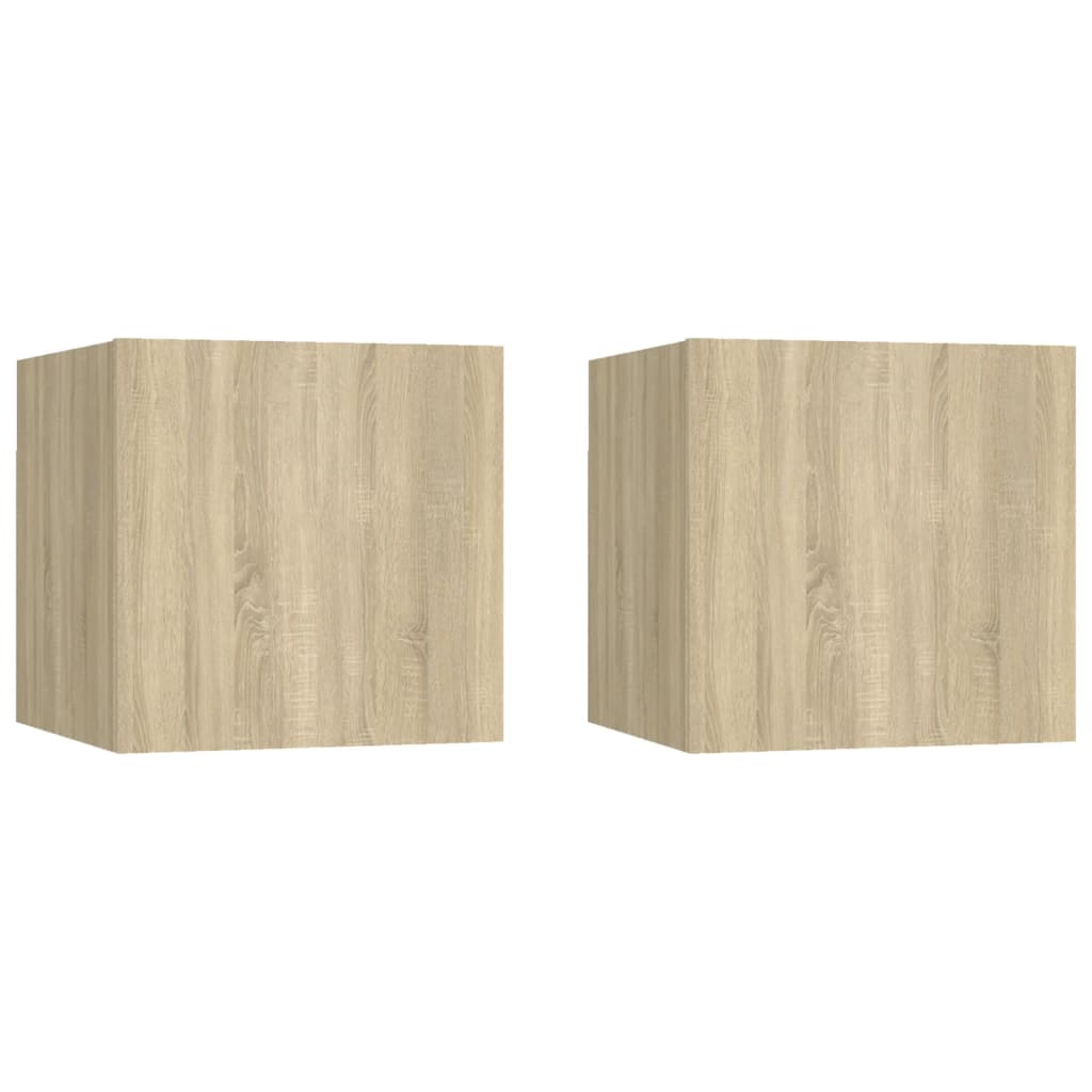 Bedside Cabinets 2 pcs Sonoma Oak 30.5x30x30 cm Engineered Wood