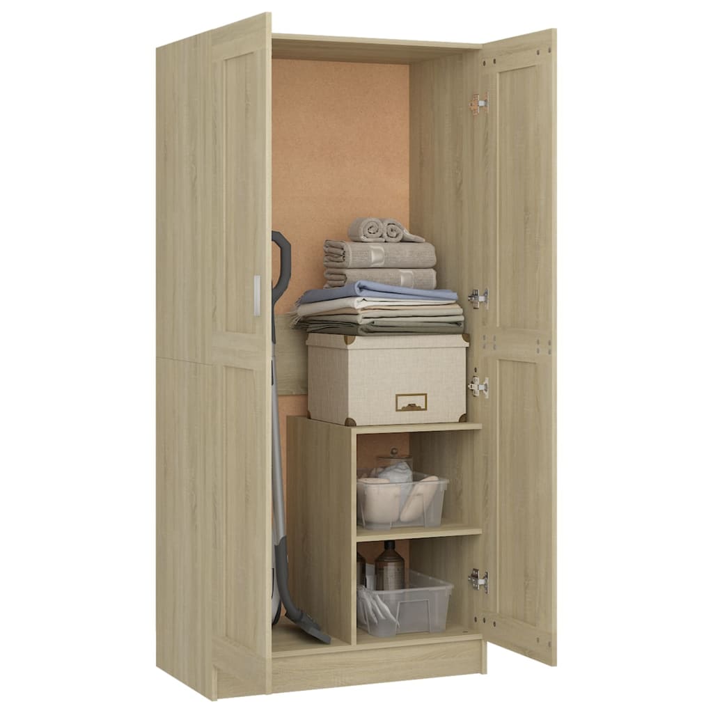 Wardrobe Sonoma Oak 82.5x51.5x180 cm Engineered Wood