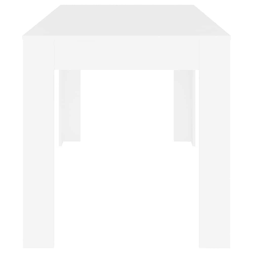 Dining Table White 140x74.5x76 cm Engineered Wood