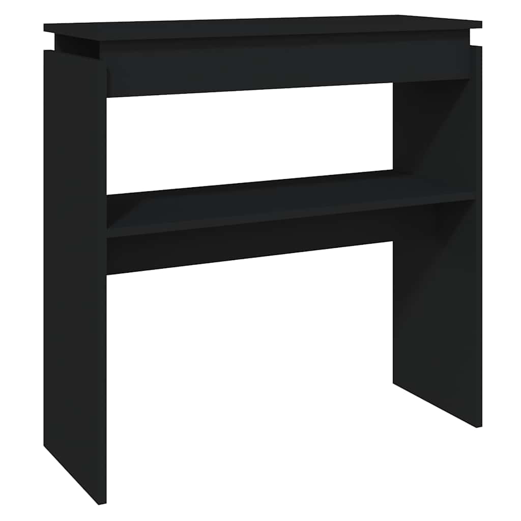 Console Table Black 80x30x80 cm Engineered Wood