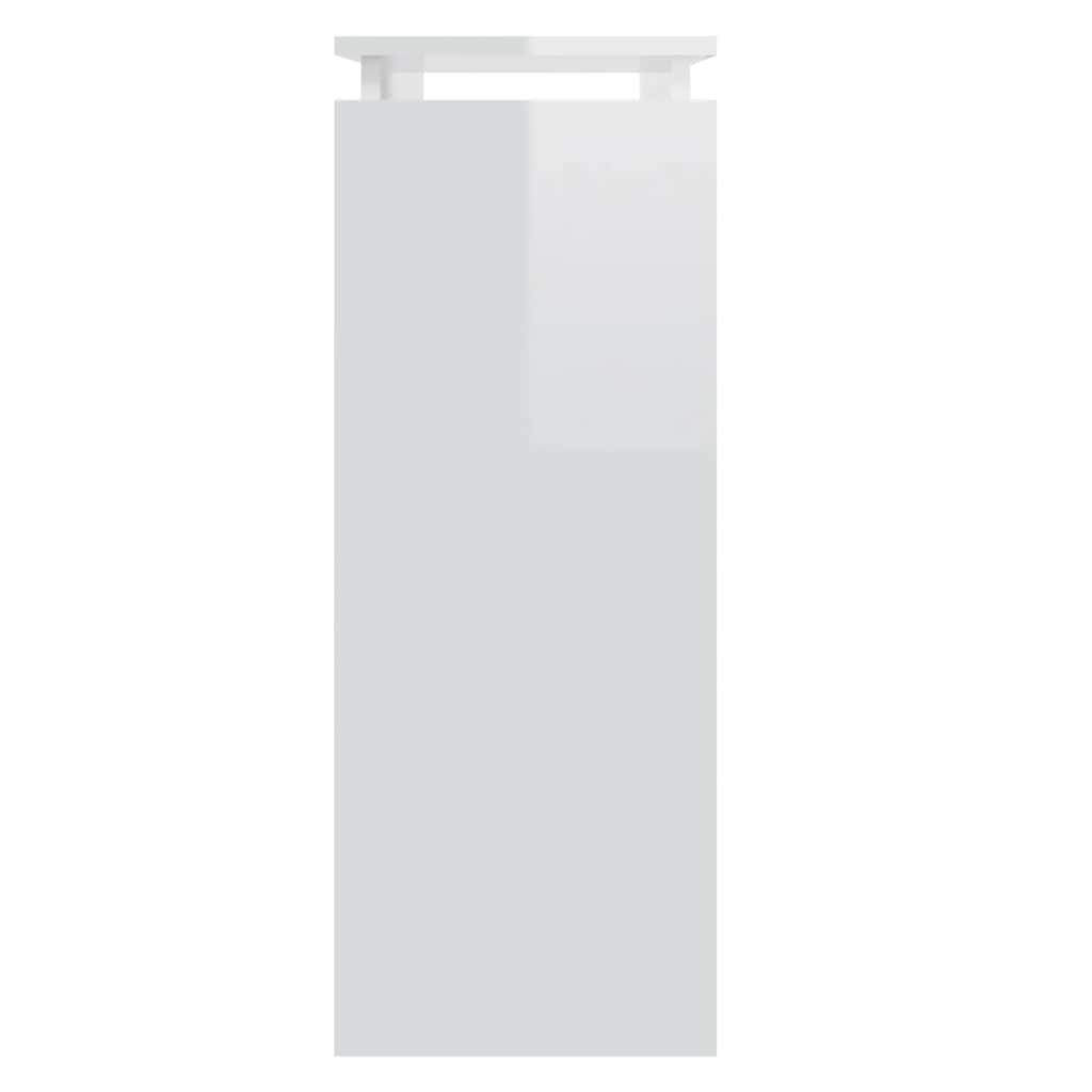 Console Table High Gloss White 80x30x80 cm Engineered Wood