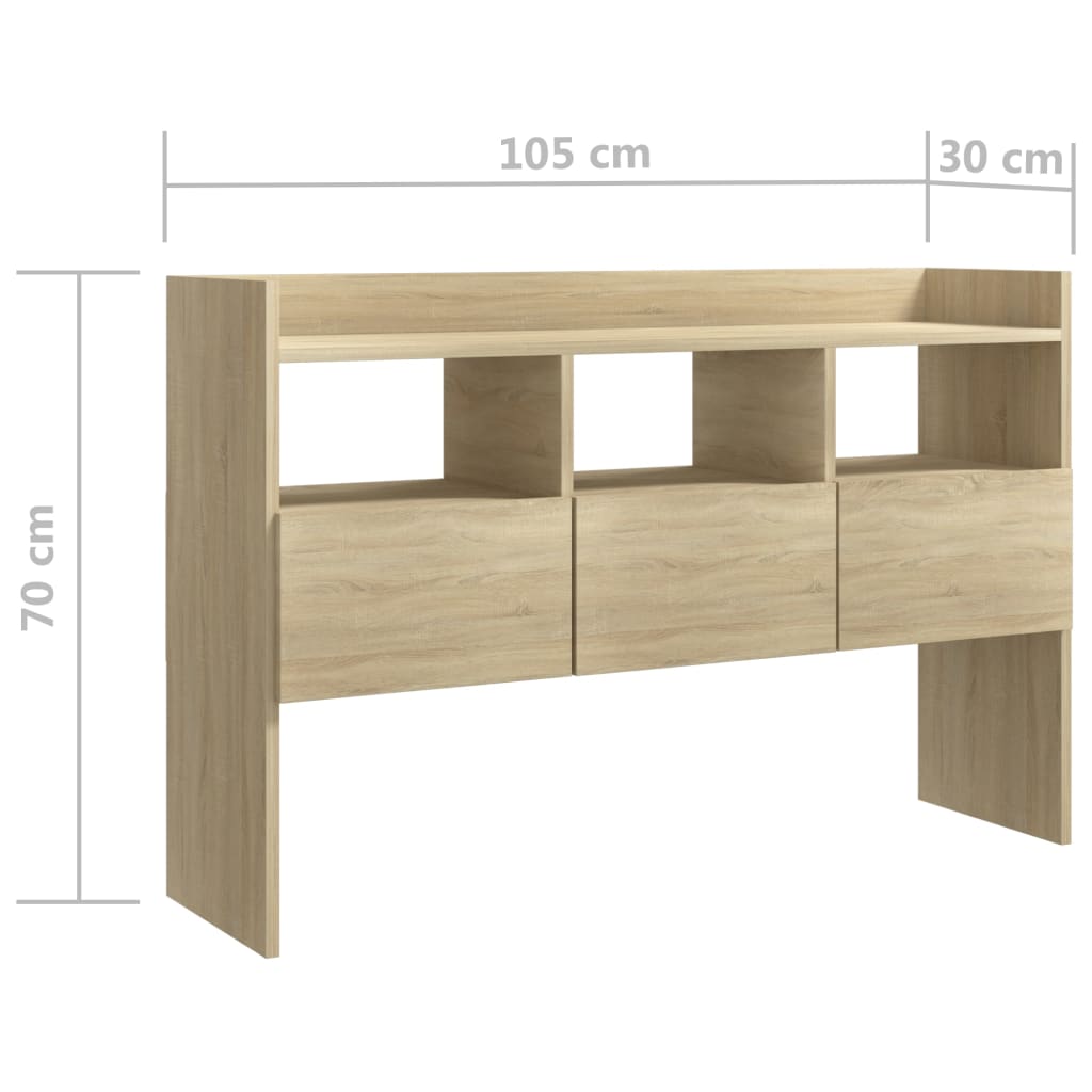 Sideboard Sonoma Oak 105x30x70 cm Engineered Wood