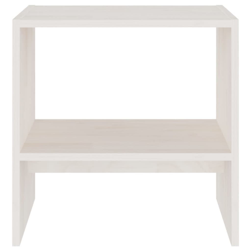 Bedside Cabinets 2 pcs White 40x30.5x40 cm Solid Pinewood
