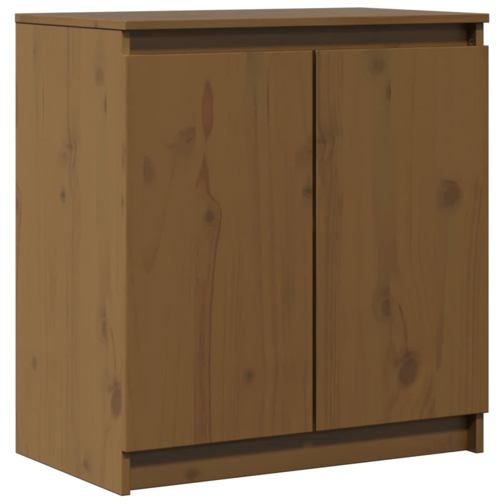 Side Cabinet Honey Brown 60x36x65 cm Solid Pinewood