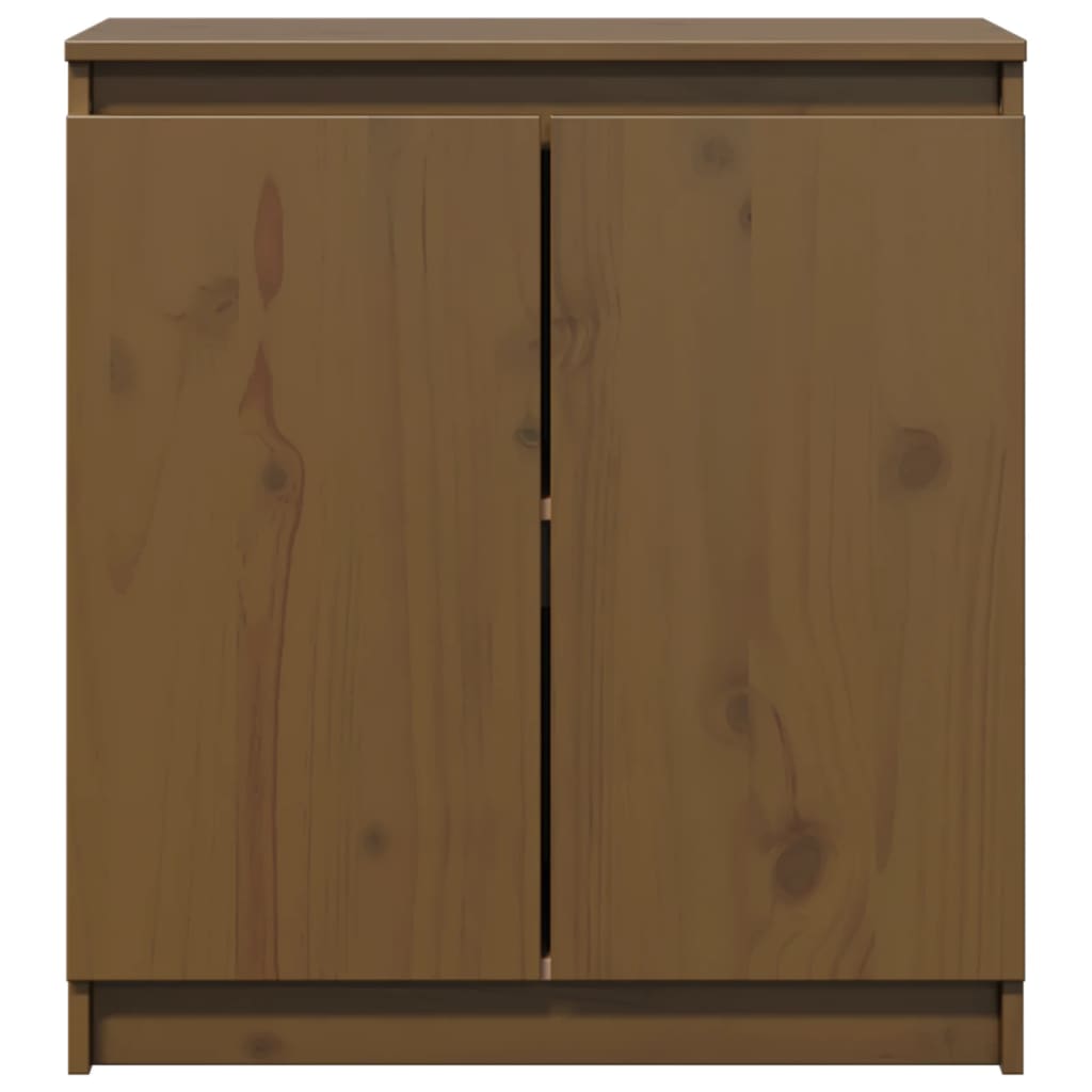 Side Cabinet Honey Brown 60x36x65 cm Solid Pinewood