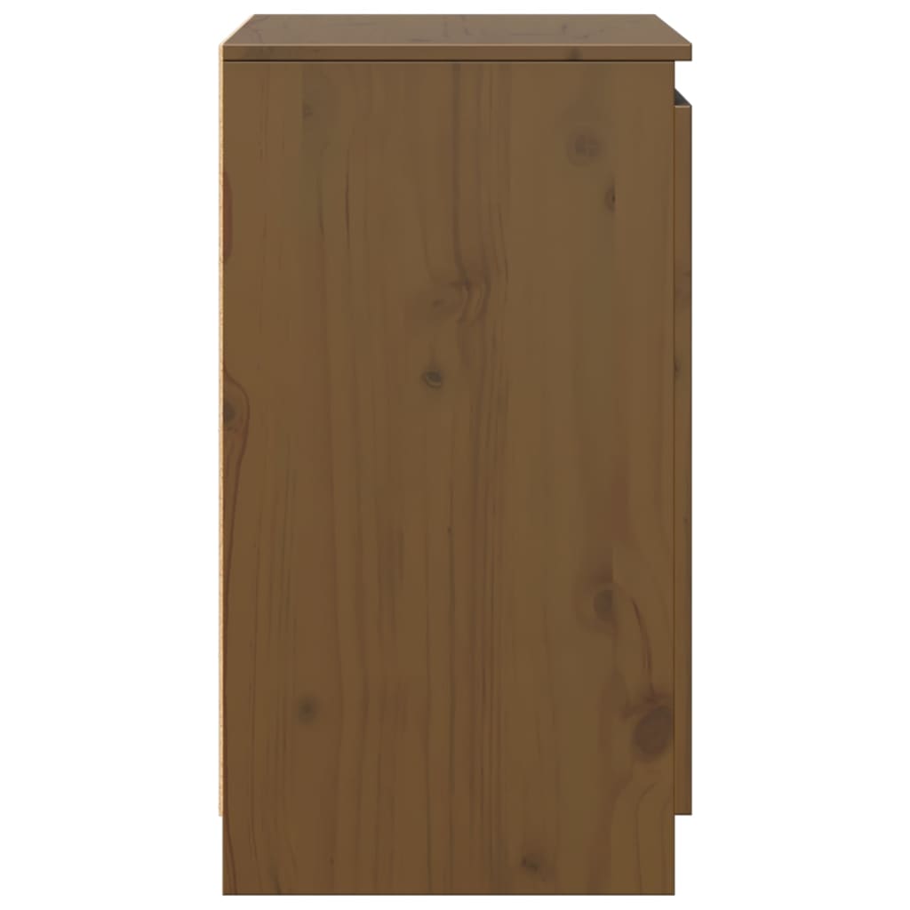 Side Cabinet Honey Brown 60x36x65 cm Solid Pinewood