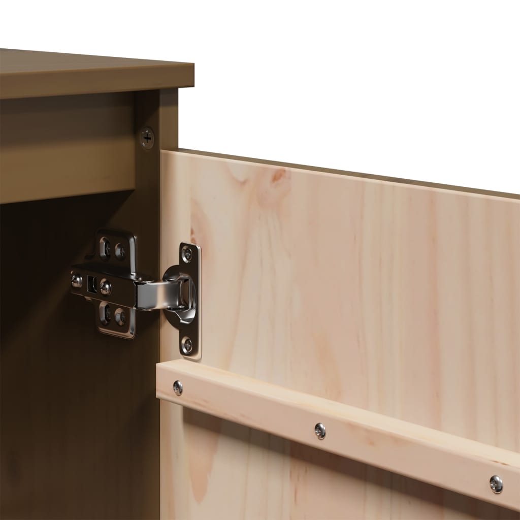 Side Cabinet Honey Brown 60x36x65 cm Solid Pinewood