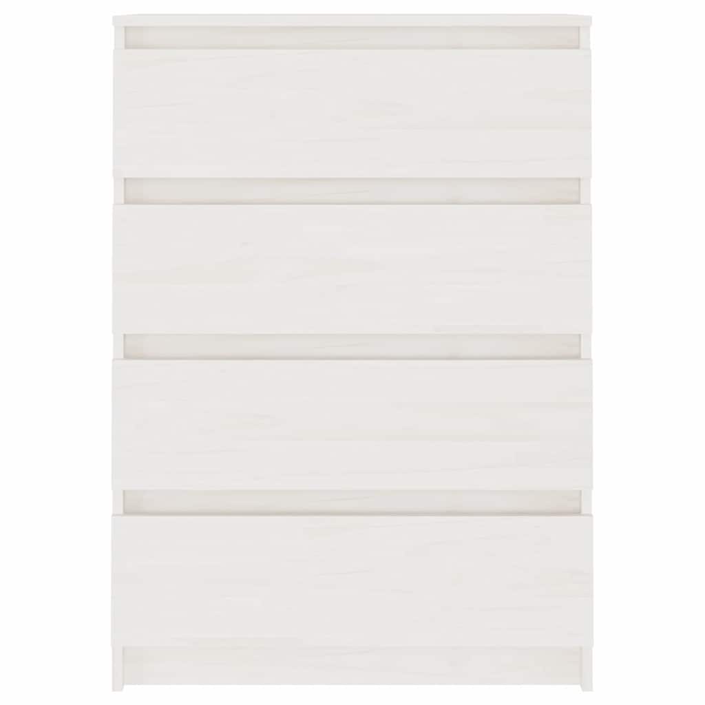 Side Cabinet White 60x36x84 cm Solid Pinewood