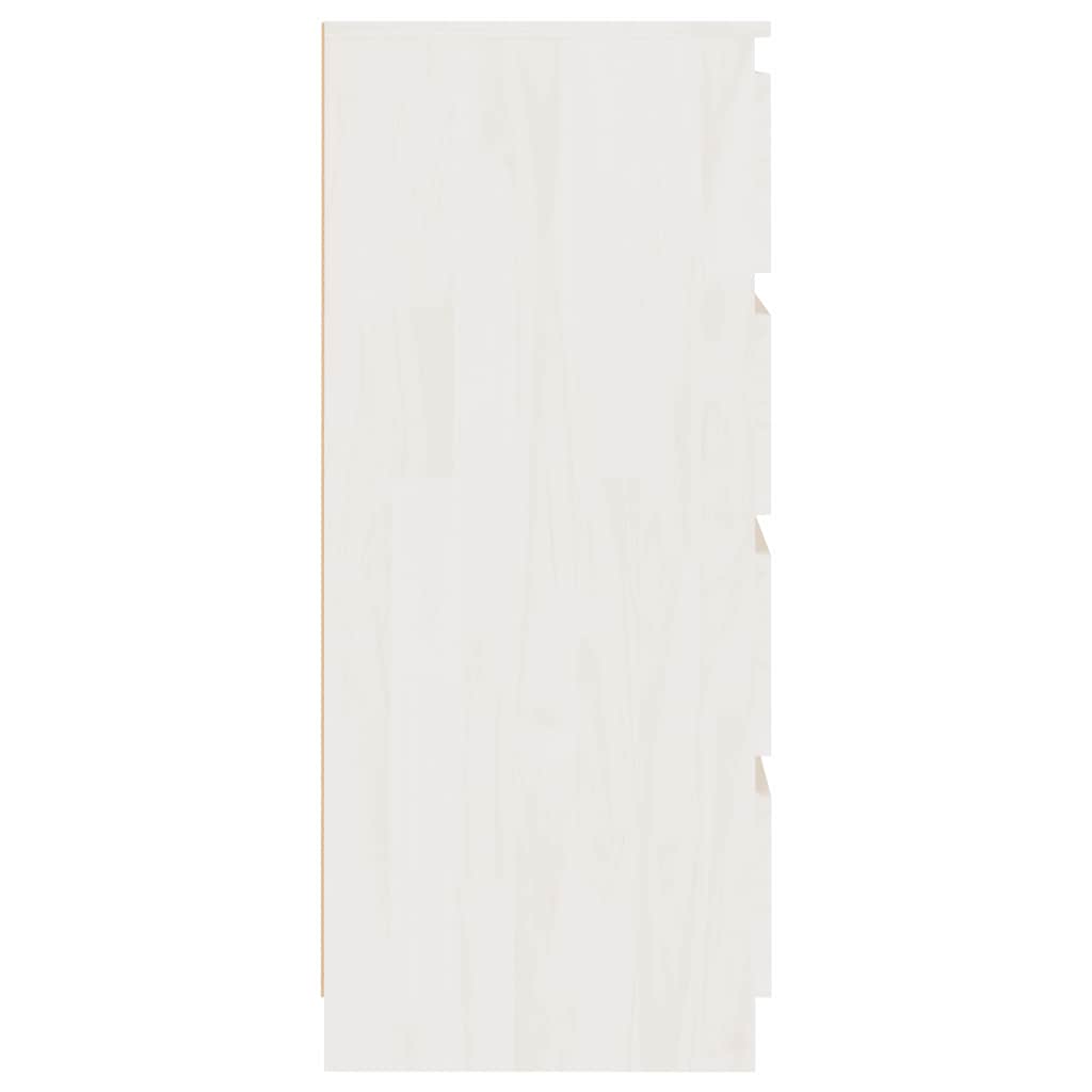 Side Cabinet White 60x36x84 cm Solid Pinewood
