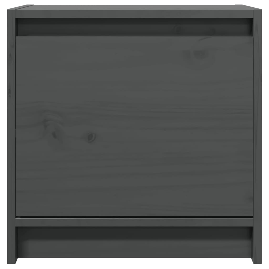 Bedside Cabinets 2 pcs Grey 40x30.5x40 cm Solid Pinewood