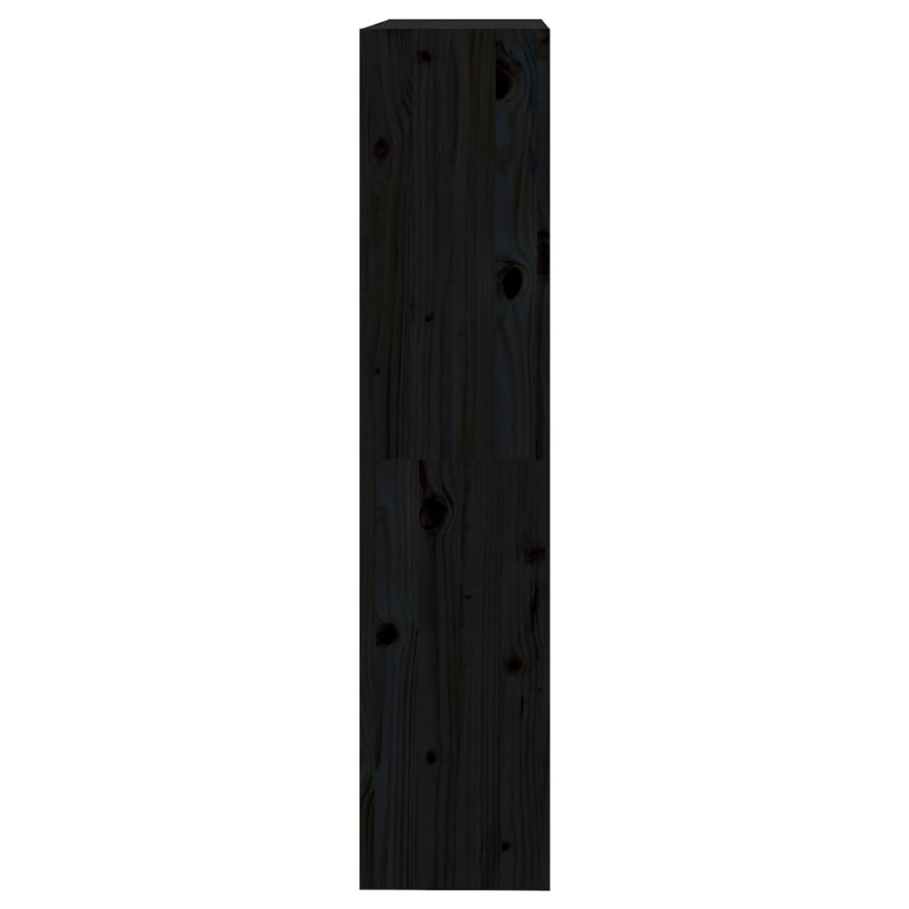 Book Cabinet/Room Divider Black 80x30x135.5 cm Solid Wood Pine