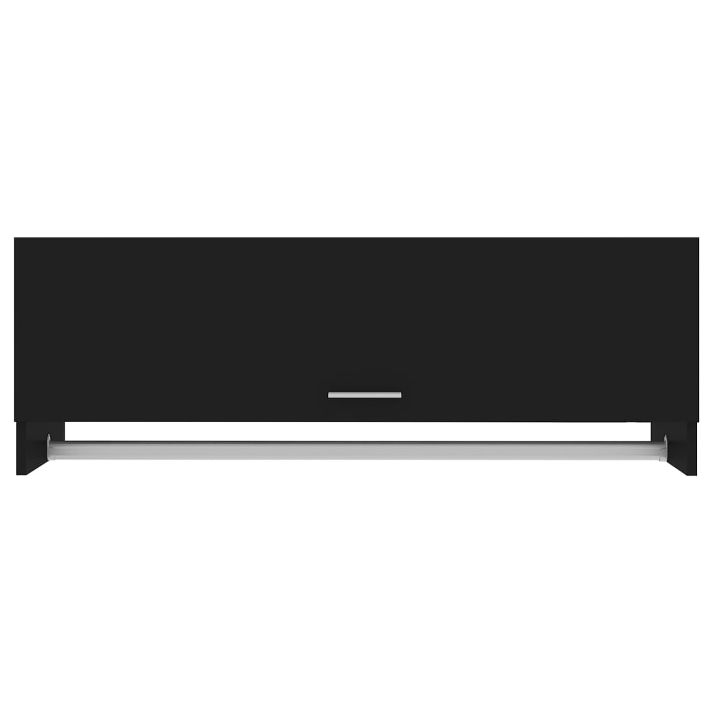 Wardrobe Black 100x32.5x35 cm Engineered Wood