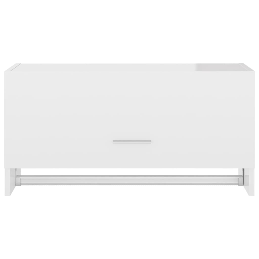 Wardrobe High Gloss White 70x32.5x35 cm Engineered Wood