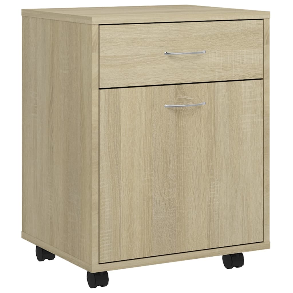 Rolling Cabinet Sonoma Oak 45x38x54 cm Engineered Wood