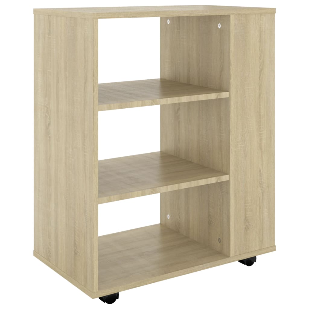 Rolling Cabinet Sonoma Oak 60x35x75 cm Engineered Wood
