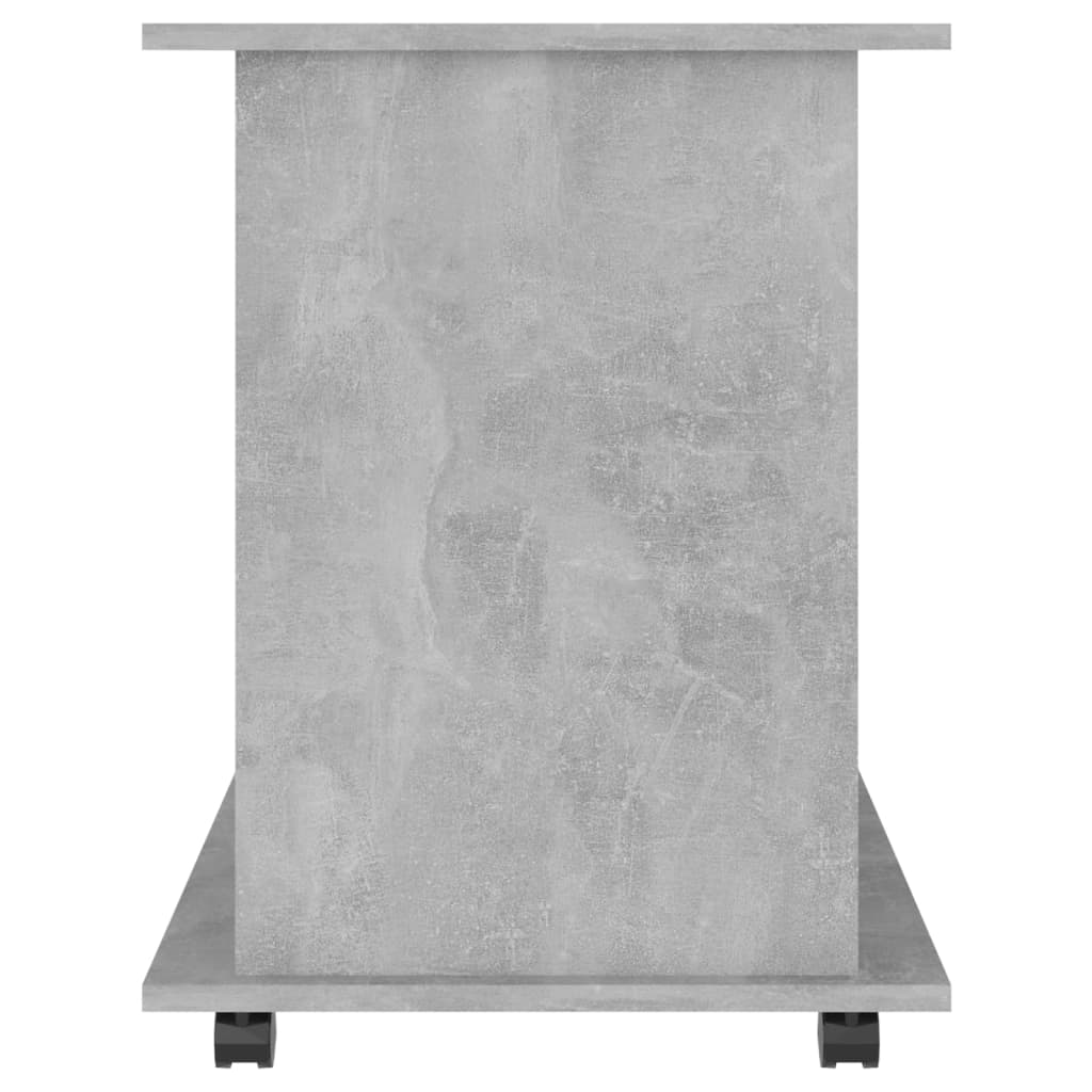 Rolling Cabinet Concrete Grey 60x45x60 cm Engineered Wood