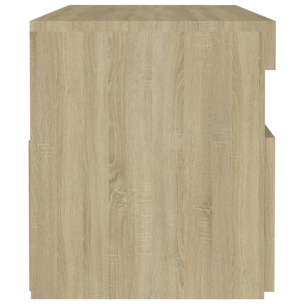 Bedside Cabinet & LED Lights 2 pcs Sonoma Oak 60x35x40 cm