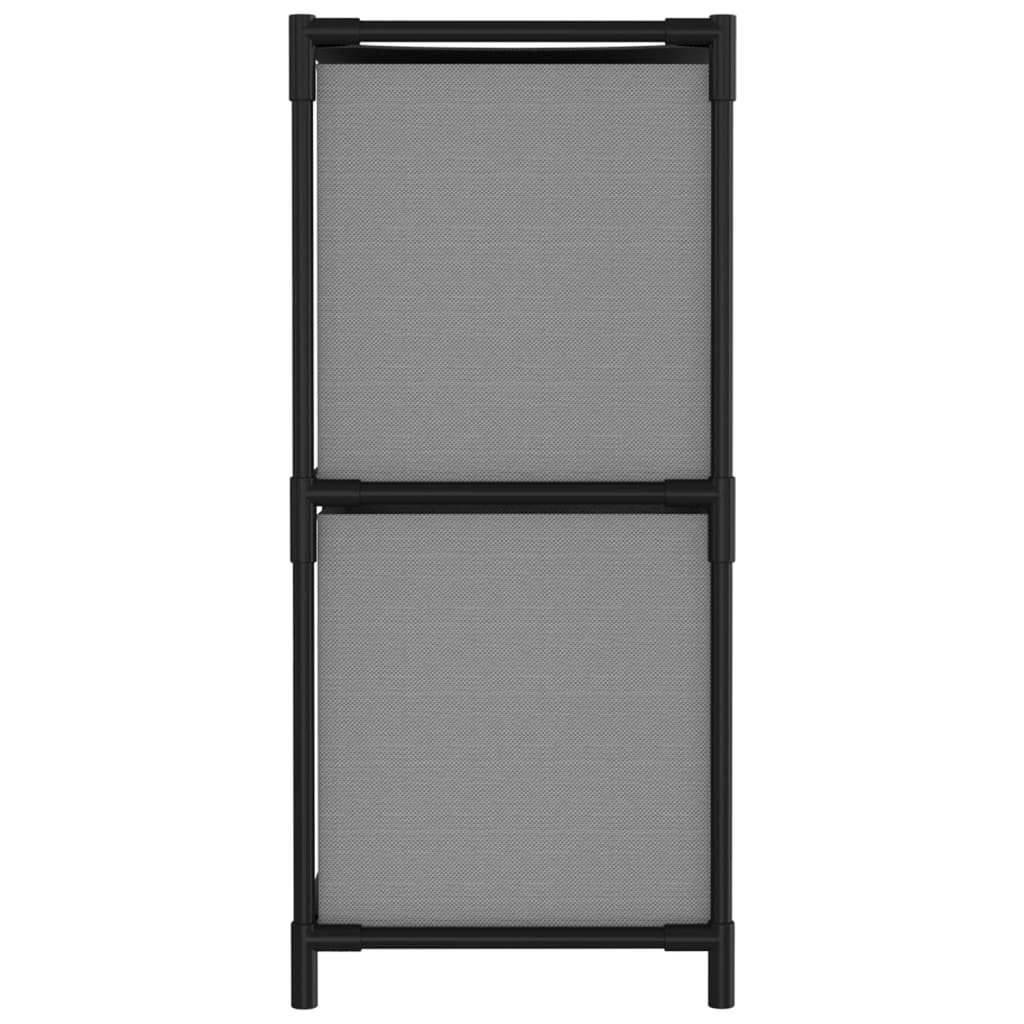 Storage Cabinet with 4 Fabric Baskets Grey 63x30x71 cm Steel