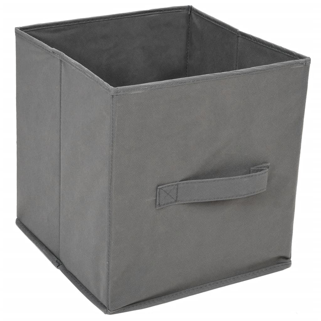 Storage Cabinet with 4 Fabric Baskets Grey 63x30x71 cm Steel