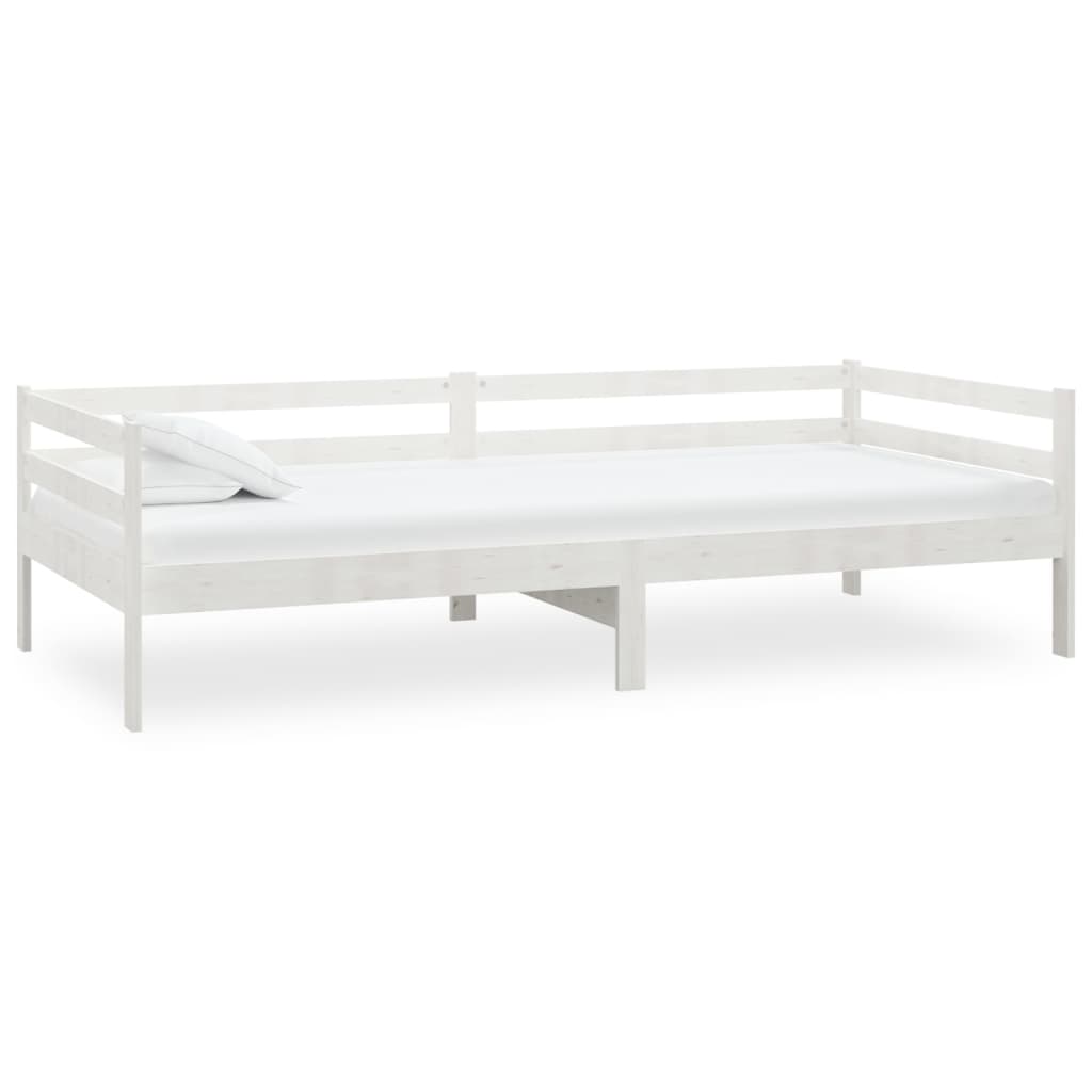 Day Bed without Mattress White Solid Wood Pine 90x200cm